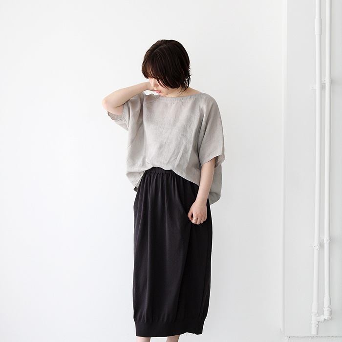 エヴァムエヴァ スカート evam eva ハイツイスト コットン スカート high twist cotton skirt E231K146  レディース-hana shoes & co.