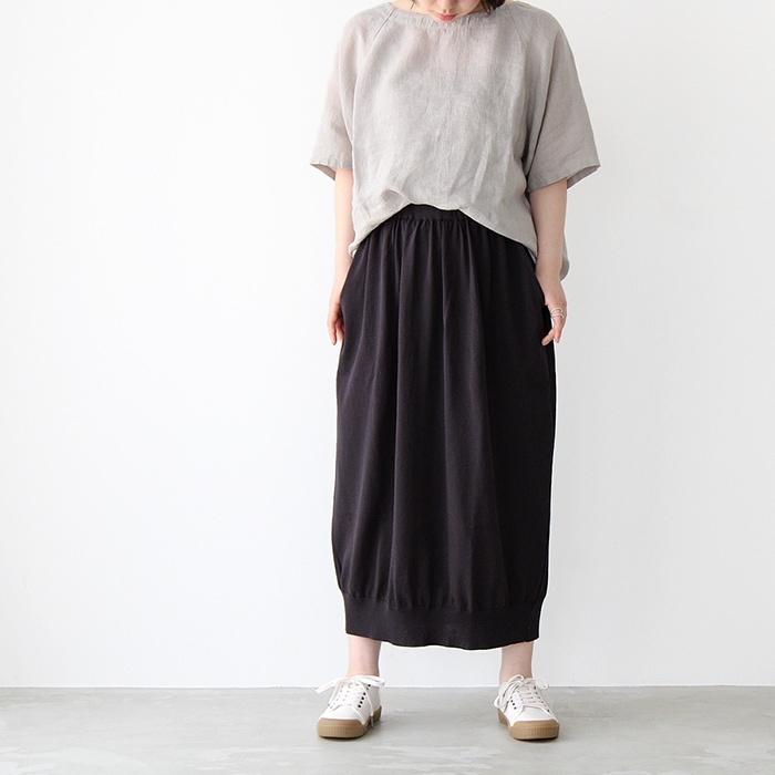 エヴァムエヴァ スカート evam eva ハイツイスト コットン スカート high twist cotton skirt E231K146  レディース-hana shoes & co.