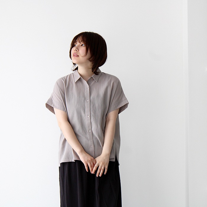 エヴァムエヴァ シャツ evam eva コットン スクエア シャツ cotton square shirt E231T194 レディース-hana  shoes & co.