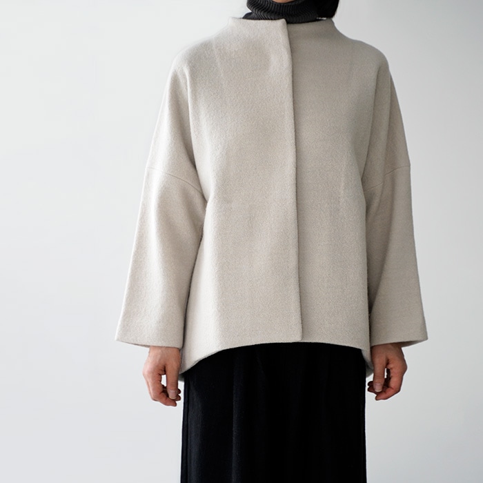 evam eva エヴァムエヴァ プレスウール ショート コート press wool short coat E243K092 レディース