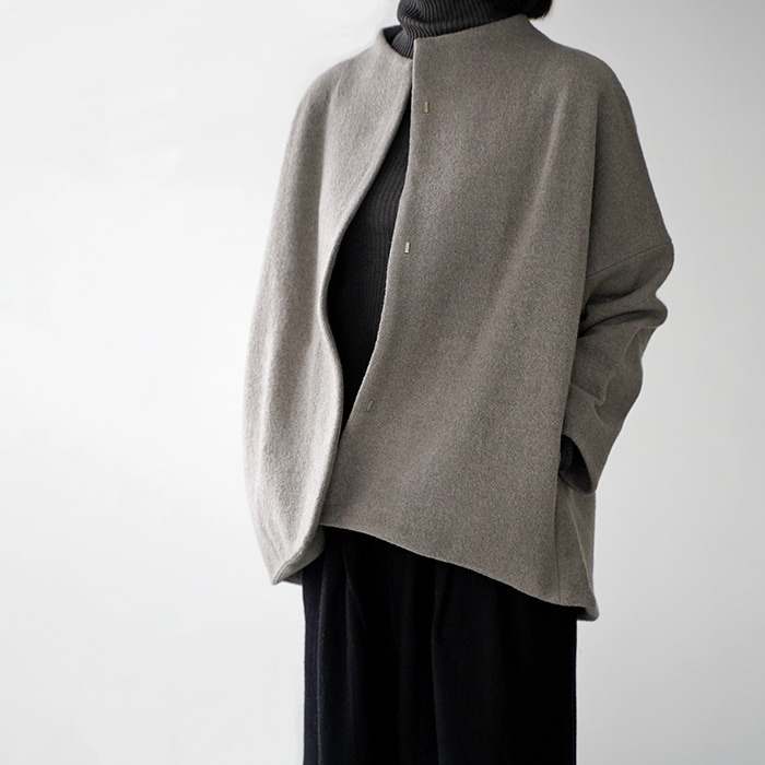 evam eva エヴァムエヴァ プレスウール ショート コート press wool short coat E243K092 レディース