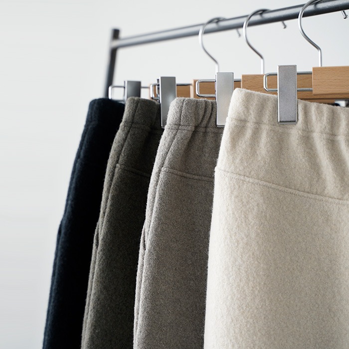 evam eva エヴァムエヴァ プレスウール パンツ press wool pants