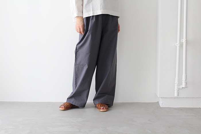 evam eva エヴァムエヴァ cotton wide pants コットンワイドパンツ E221T110 レディース-hana shoes &  co.
