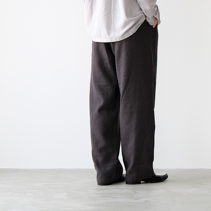 evam eva エヴァムエヴァ wide pants ワイドパンツ E223T087 stone