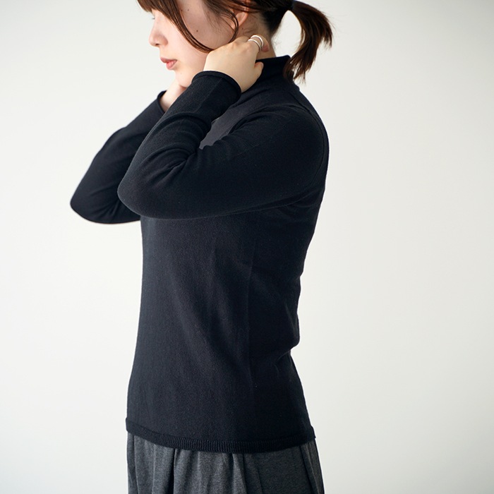 evam eva エヴァムエヴァ cotton cashmere turtleneck コットン