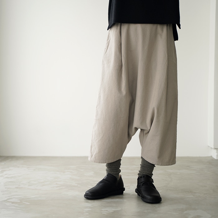evam eva / flannel cotton sarrouel pants