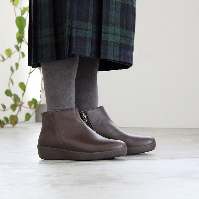 フィットフロップ メンズ ブーツ シューズ Ankle boots Dark brown-