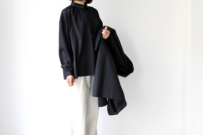 Honnete オネット LONG SLV GATHER SHIRTS ロングスリーブギャザーシャツ HO-21AWBL1 レディース-hana  shoes & co.