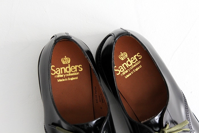 Sanders サンダース Military Derby Shoe Black Polishing Leather