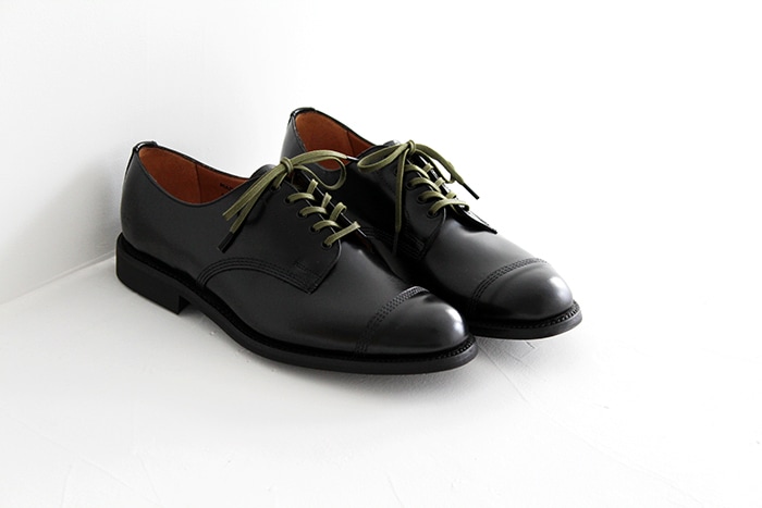 Sanders サンダース Military Derby Shoe Black Polishing Leather