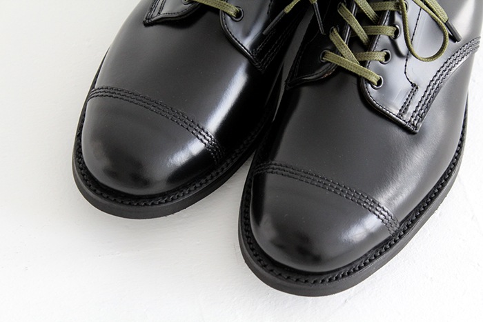 Sanders サンダース Military Derby Shoe Black Polishing Leather