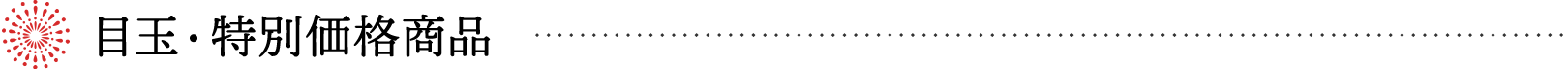 目的・特別価格