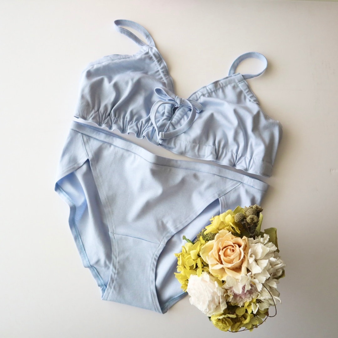 エアリーブラとセット　ライトブルー