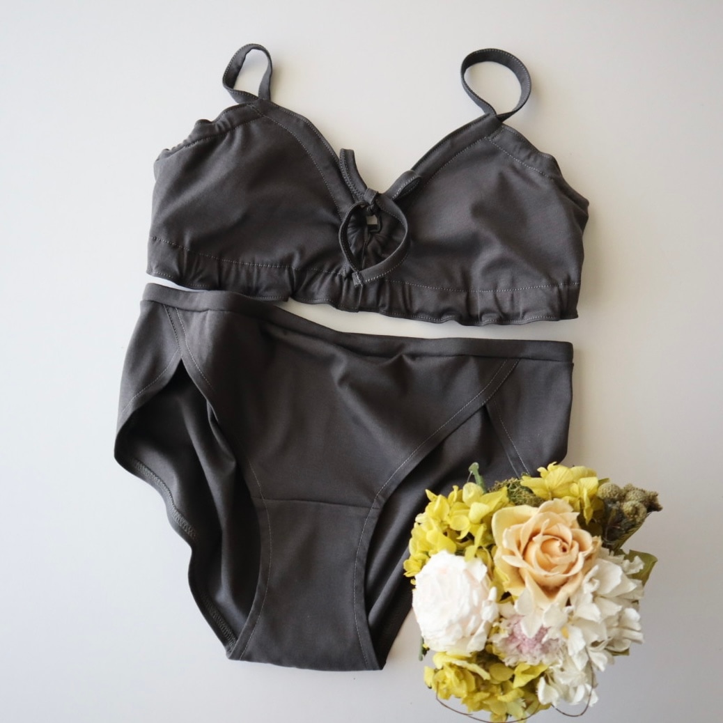 エアリーブラとセット　グレー