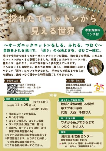 採れたてコットンから見える世界