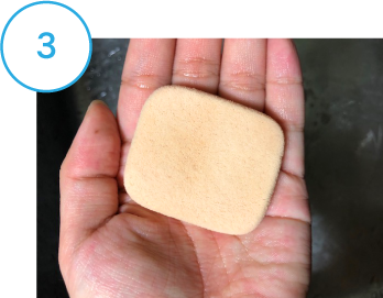 ファンデーションのパフ洗い3