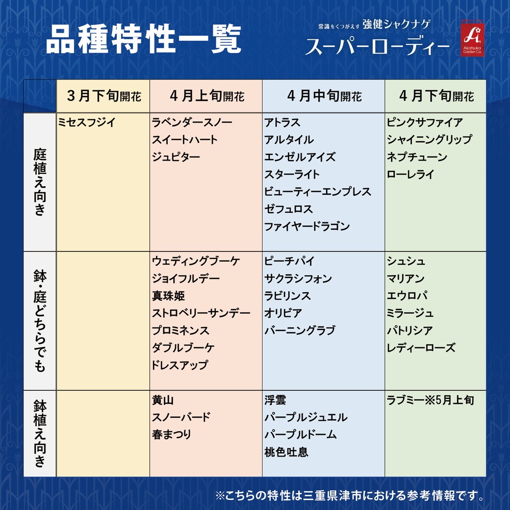 シャクナゲ品種特性1