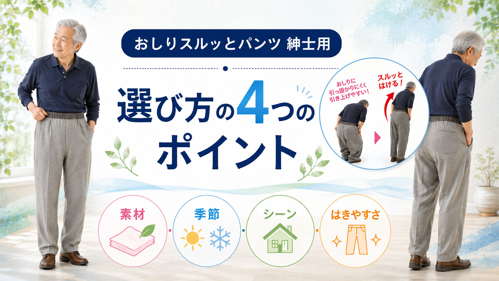 おしりスルッとパンツ 紳士用