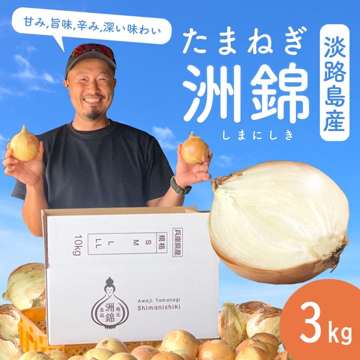 玉ねぎ 淡路島 ３ｋｇ 洲錦 （しまにしき） たまねぎ タマネギ オニオン onion 淡路島産 送料無料 | 青果 | 花の大和オンラインショップ