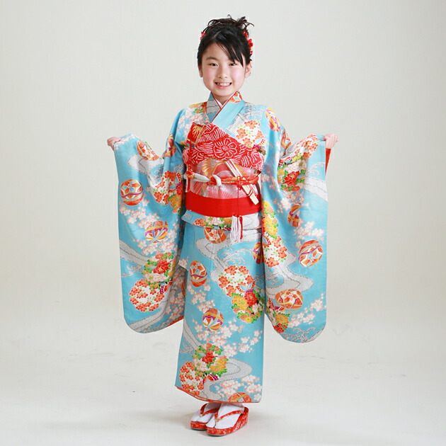 七五三 レンタル 女の子/5～7歳 七五三着物 7歳 七五三着物7歳 水色
