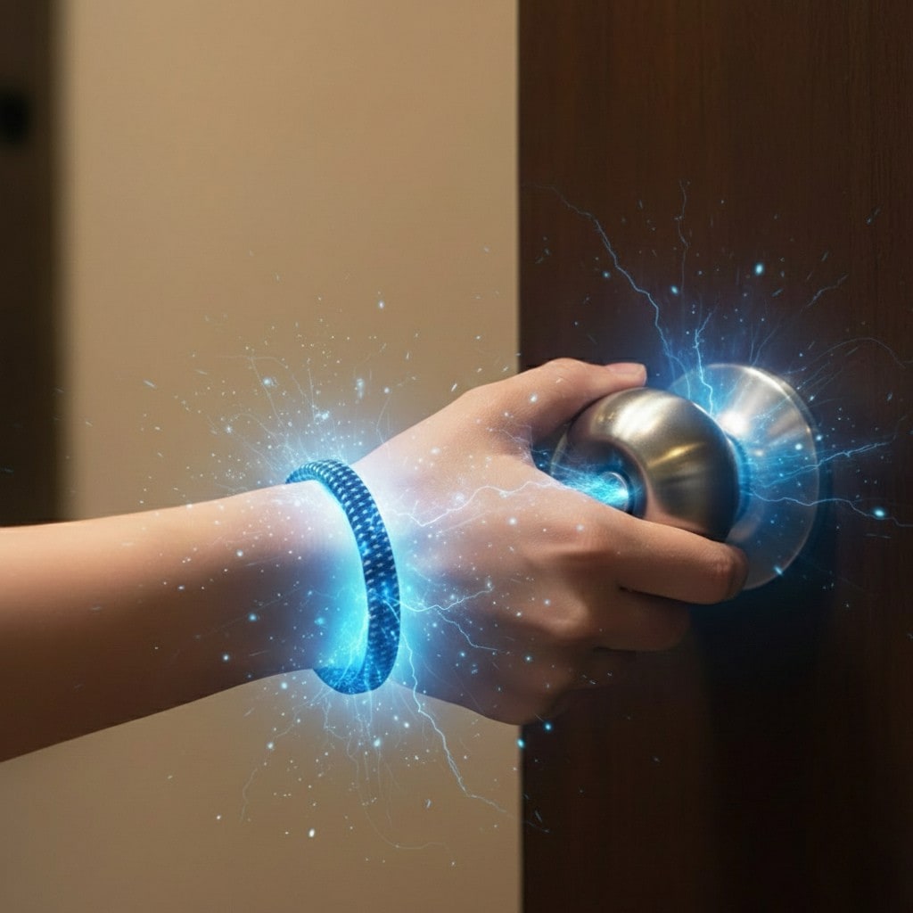 部屋のドアノブも怖くない・バイバイ！ビリビリ