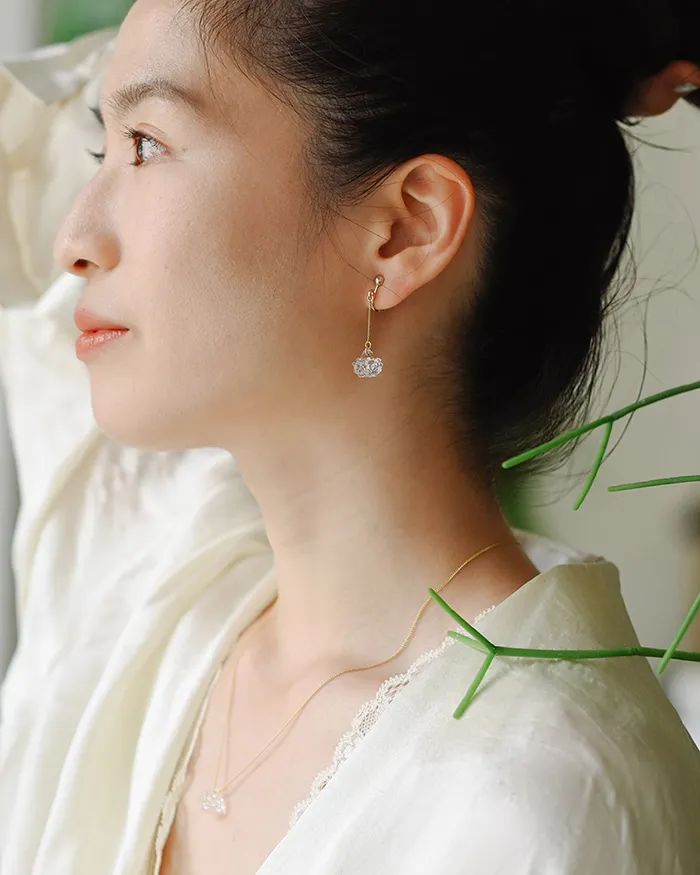 イヤリング シロツメクサ2