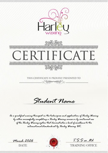Harley Wax認定証
