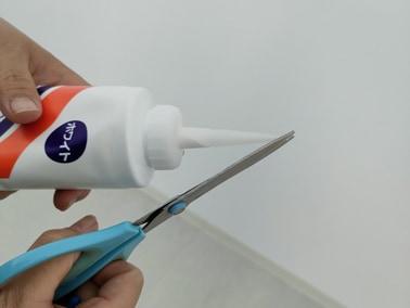 ジョイントコークの先を斜めにカット