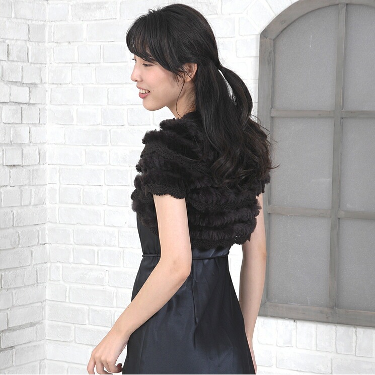 Rex Rabbit Bolero ラビットボレロ 毛皮・ファー 女性用 レデイース プレゼント ギフト ケープ ボレロ 婦人用 毛皮 結婚式 ラビットファー ファーストール ...