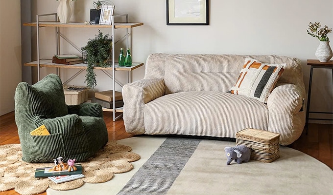 ダフソファ dough 2seat sofa アイボリー【送料無料】 | ハンプティー