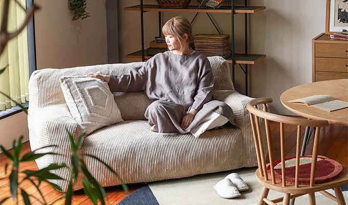 ダフソファ dough 2seat sofa アイボリー【送料無料】 | ハンプティー