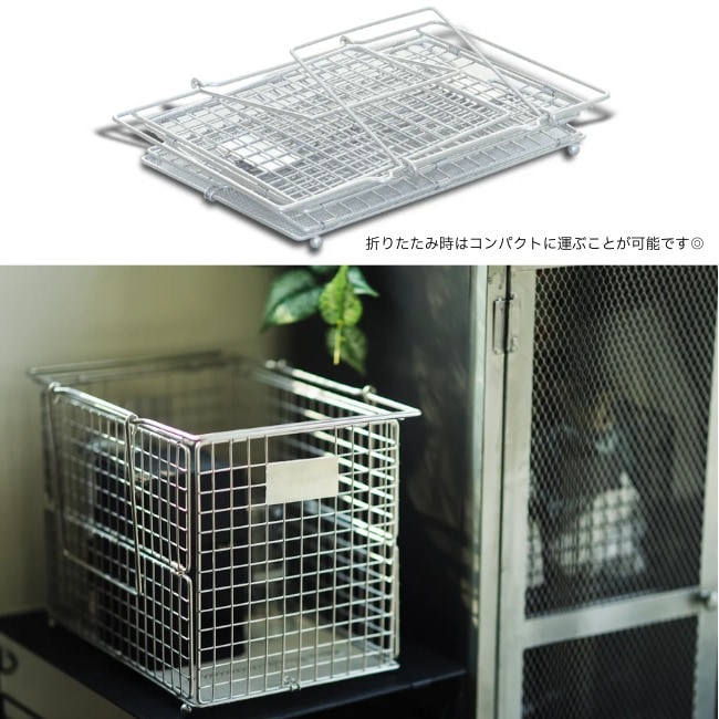 アノバ ANOBA フォールディングワイヤーバスケット M SUS Ver. | GLAGH