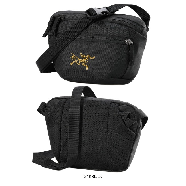アークテリクス ウエストパック マンティス　ロゴ　スケルトン ナイロン　黒 ARC'TERYX (アークテリクス) ロゴ ウエストバッグ マンティス 1