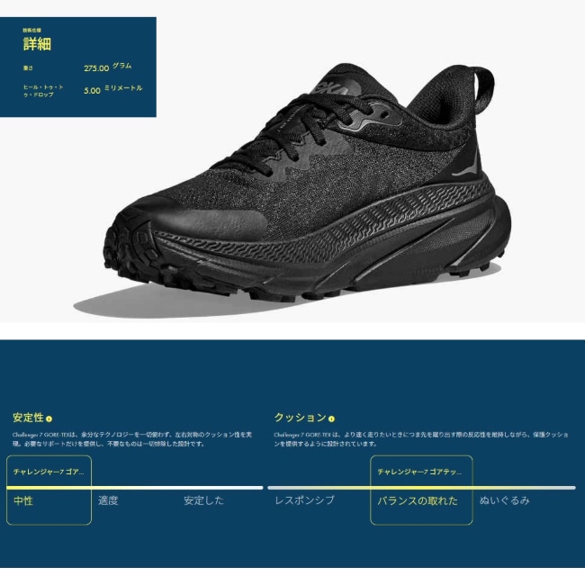 ホカオネオネ HOKA ONEONE チャレンジャー 7 GORE-TEX メンズ