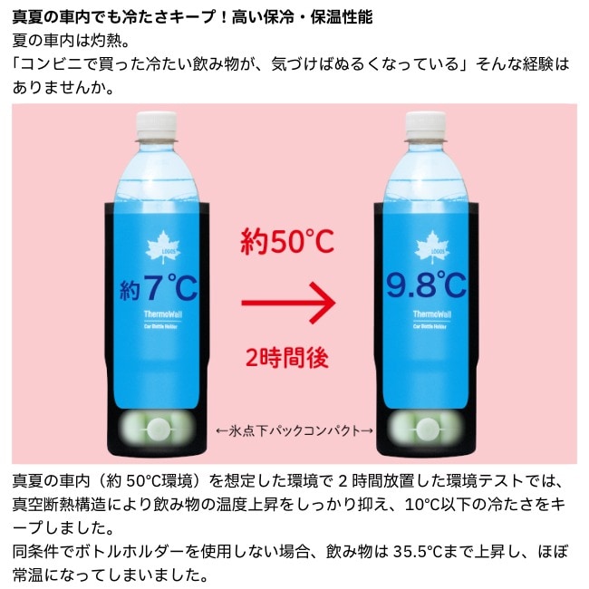 ロゴス LOGOS ThermoWall 真空断熱 カーボトルホルダー サーモウォール