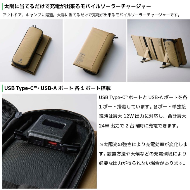NESTOUT ネストアウト ソーラーチャージャー SOLAR-2(4パネル 28W/2.4A