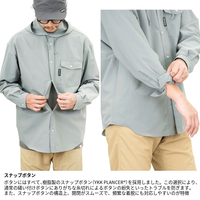 リッジマウンテンギア RIDGE MOUNTAIN GEAR Hooded Long Sleeve Shirt
