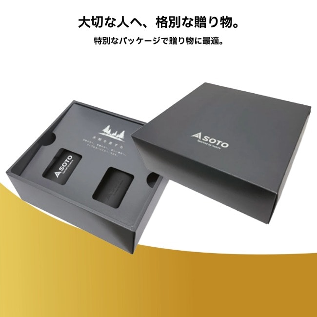 ソト SOTO ステンレスビアタンブラー ブラック 400ml 2本 ギフトセット