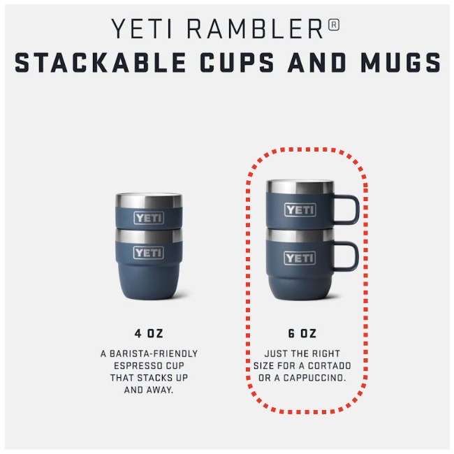 イエティ YETI ランブラー 6オンススタッカブルマグ 2パック RAMBLER