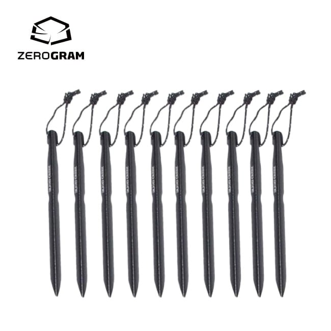 ゼログラム ZEROGRAM ZEROGRAM V PEGS 軽量Vペグセット(10本+ケース
