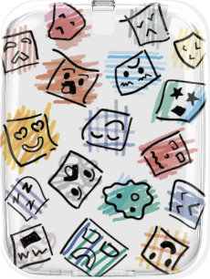 はろここトーク専用ケースのバリエーション「フェイス」の商品画像