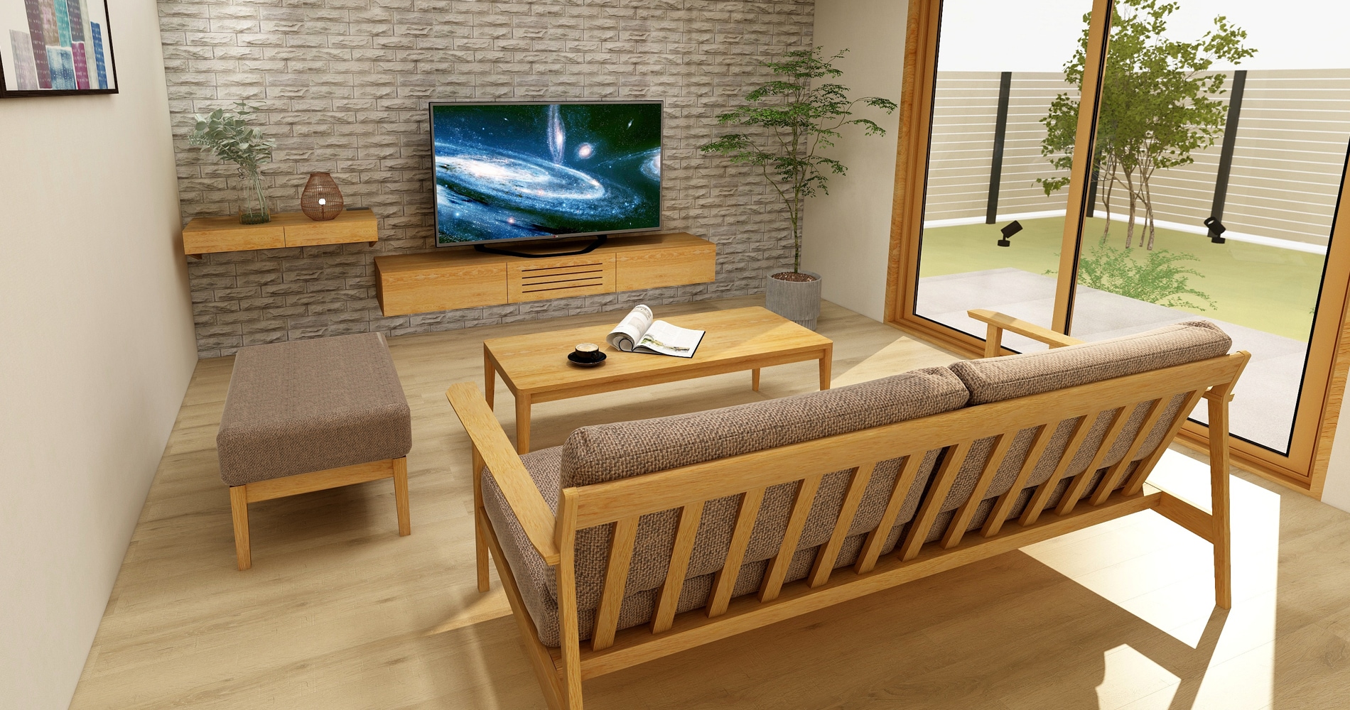 ホワイトオークのテーブル