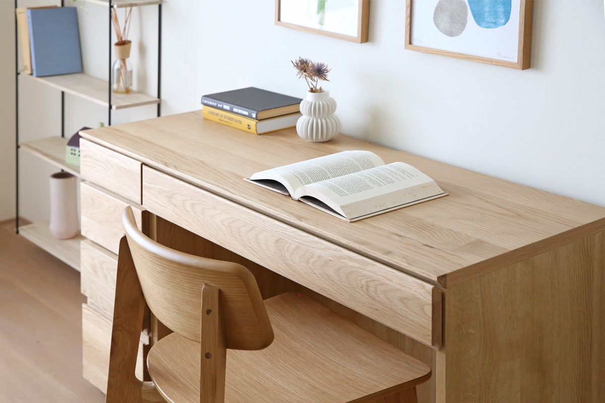 ASTER 120天板 + 30チェスト + 90デスク ※スツール別売 オーク