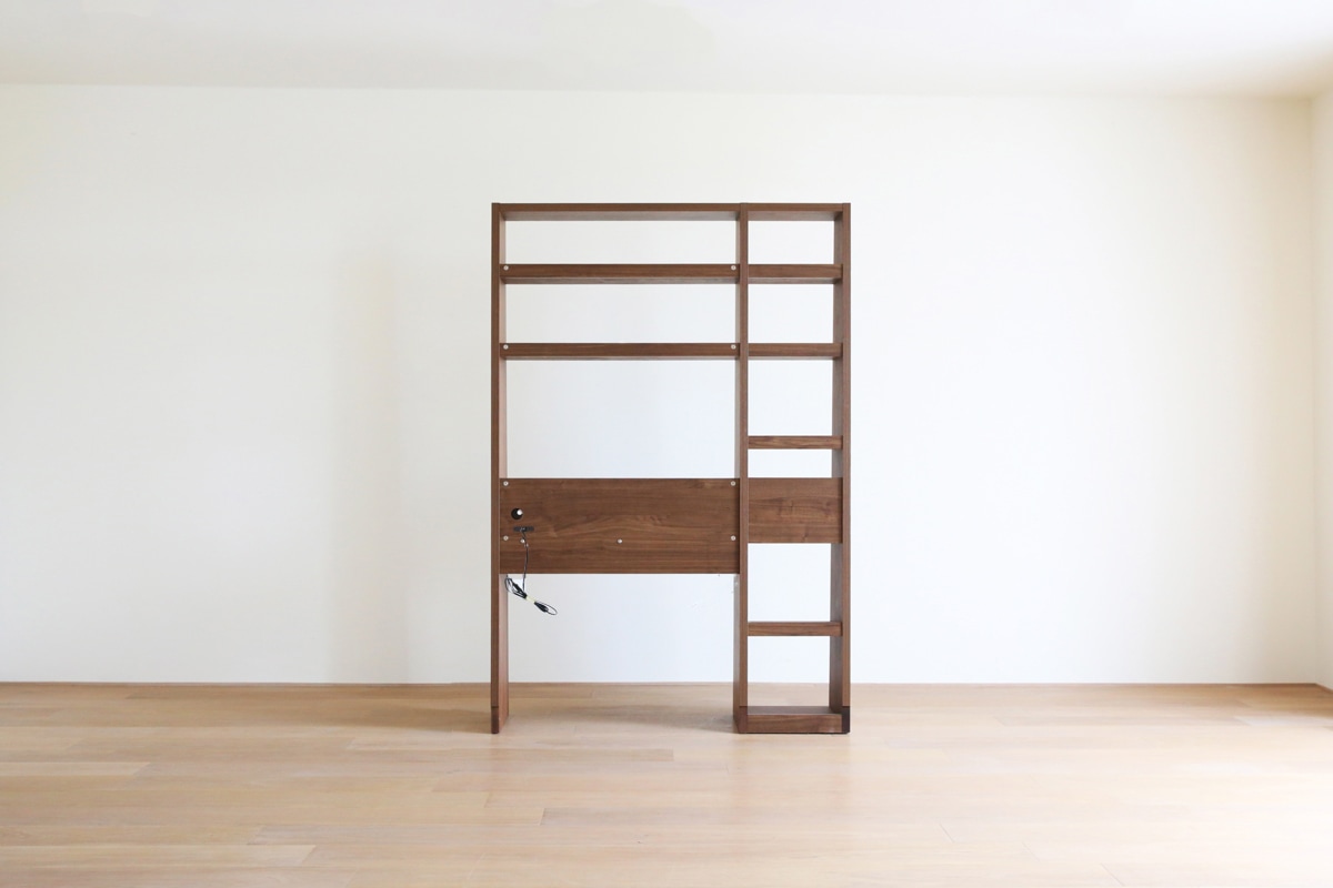 GALLE 41本棚(右加工あり) + 89デスクパーツ + エンドパネル(左エンド) 幅