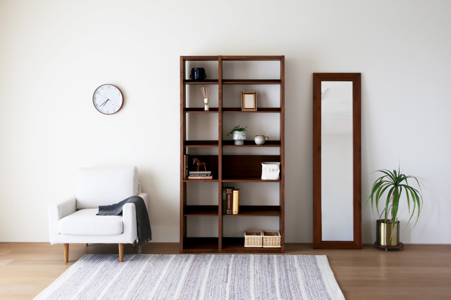 ディスプレイラック 本棚 ソファ 一体 木製 GALLE ガレ SHELF SET1