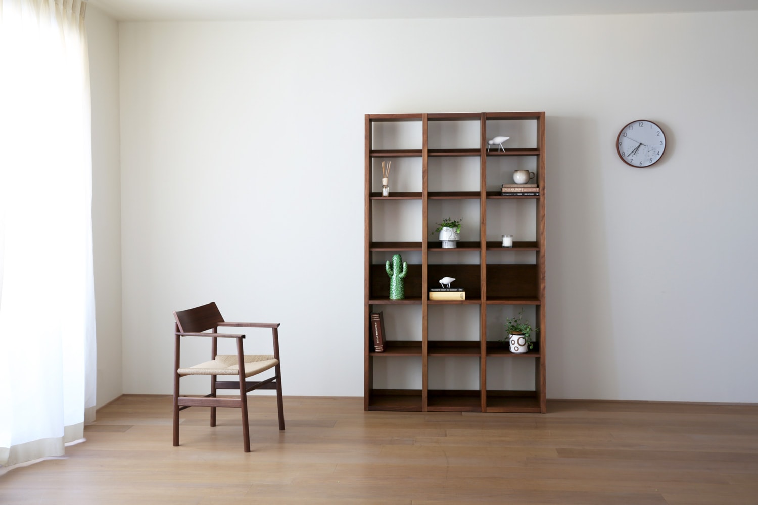 GALLE ガレ SHELF SET3 ウォルナット 幅117cm (41本棚 (右加工あり) +
