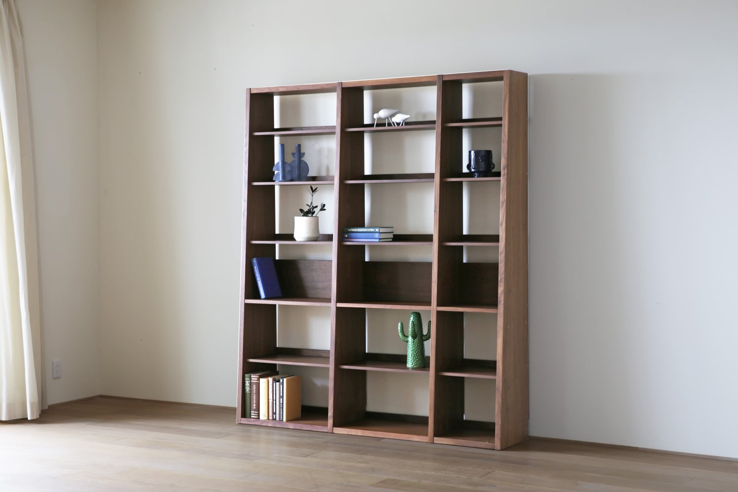 GALLE ガレ SHELF SET4 ウォルナット 幅165cm (65 本棚 (右加工あり) +