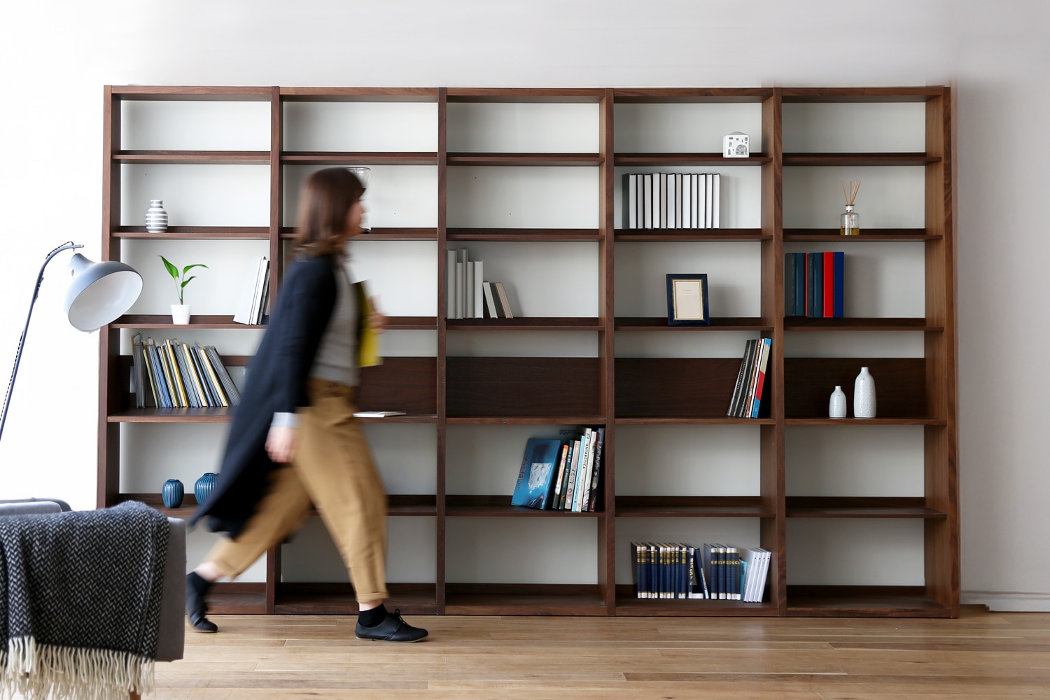 GALLE ガレ SHELF SET5 オーク 幅203cm (65 本棚 (右加工あり) + 35
