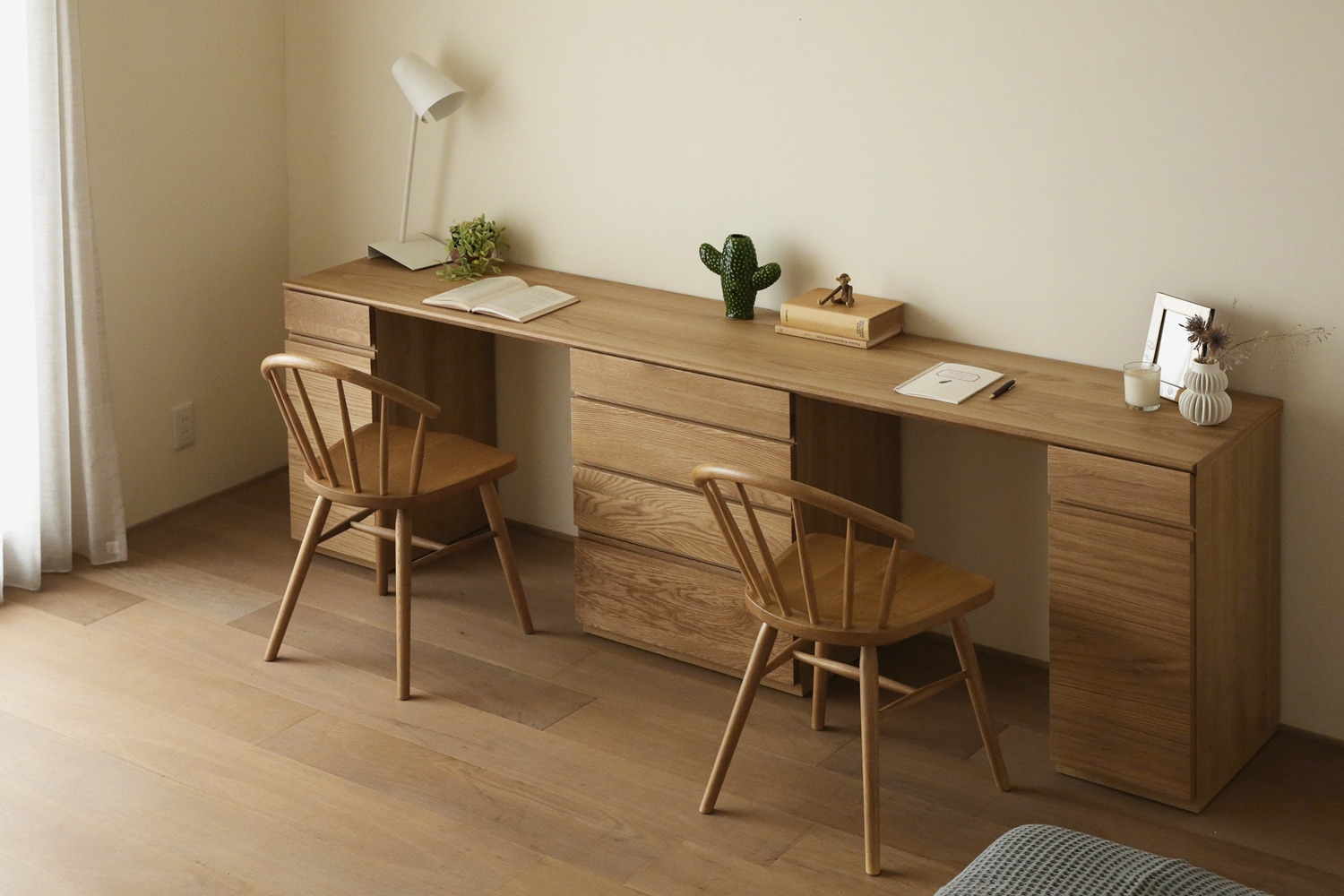 ASTER アスター DESK SET10 240天板 + 30キャビネット (左開き) + 60