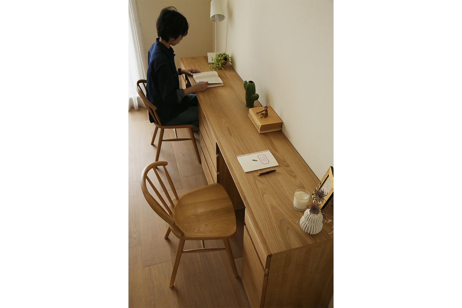 ASTER アスター DESK SET10 240天板 + 30キャビネット (左開き) + 60